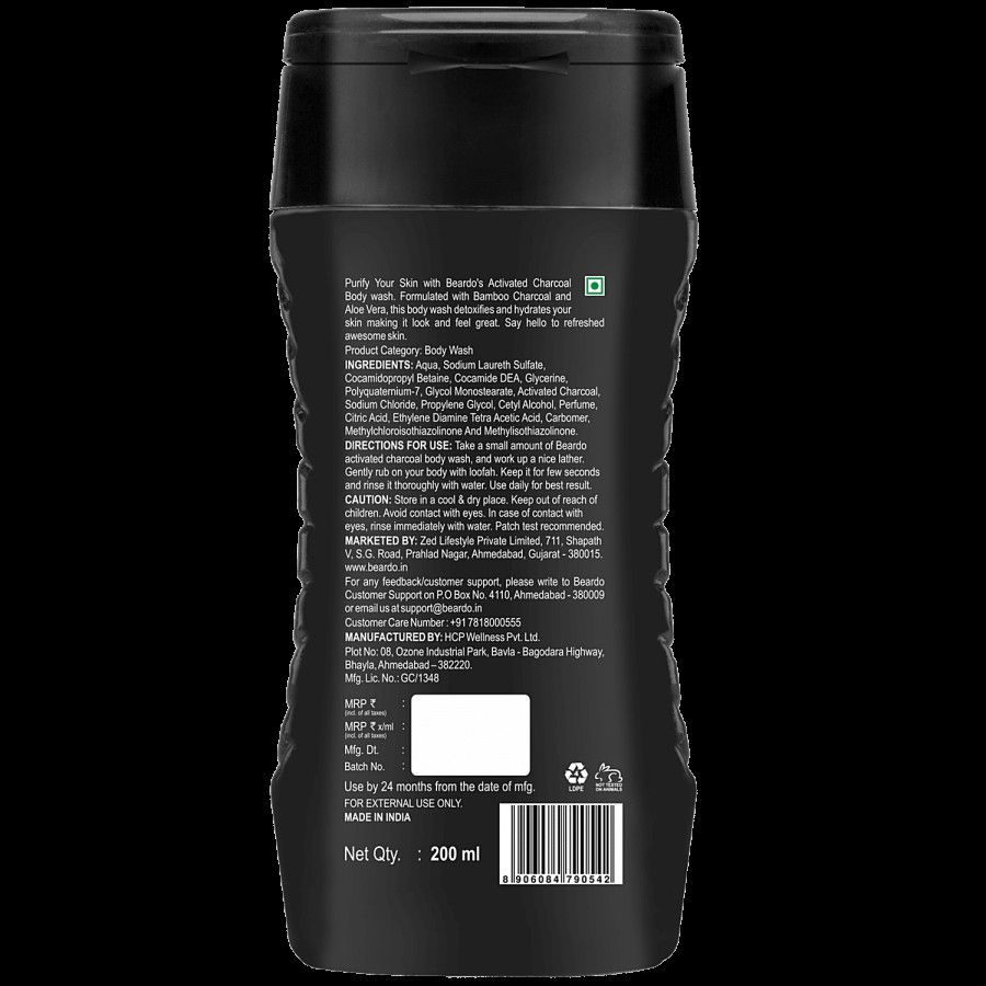 Beardo Activated Charcoal Body Wash - For Men