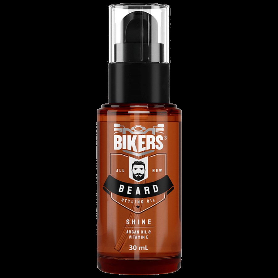 Biker's All New Beard Styling Oil - Shiny Look