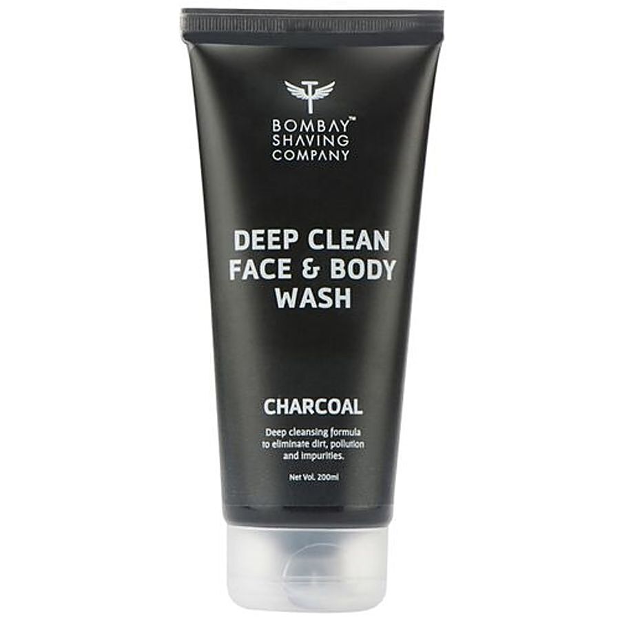 Bombay Shaving Company Activated Charcoal Face & Body Wash - With Anti-Pollution Effect