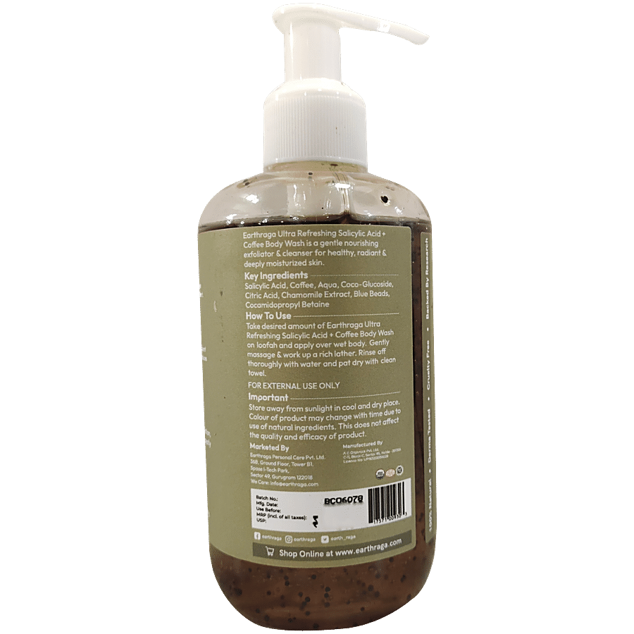 Earthraga Ultra Refreshing Salicylic Acid & Coffee Body Wash