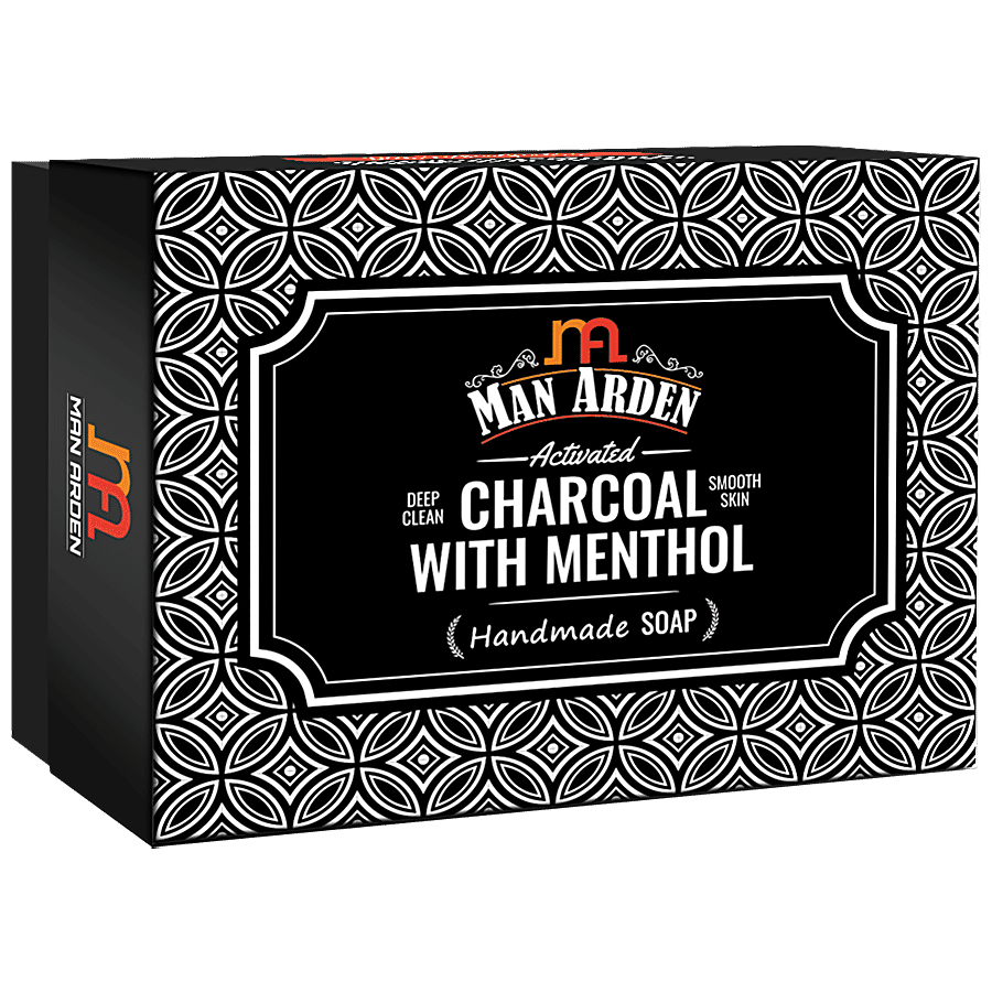 Man Arden Activated Charcoal With Menthol Handmade Luxury Soap