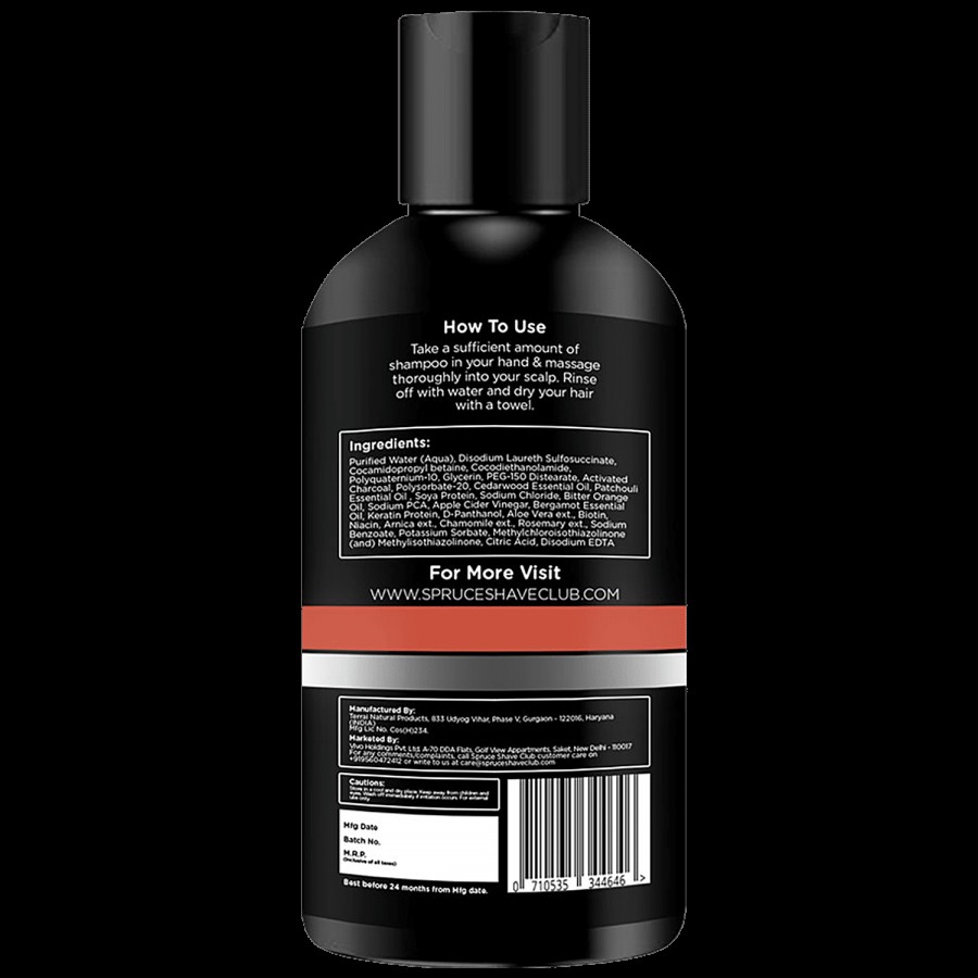 Spruce Shave Club Charcoal & Apple Cider Vinegar Shampoo For Dandruff Control