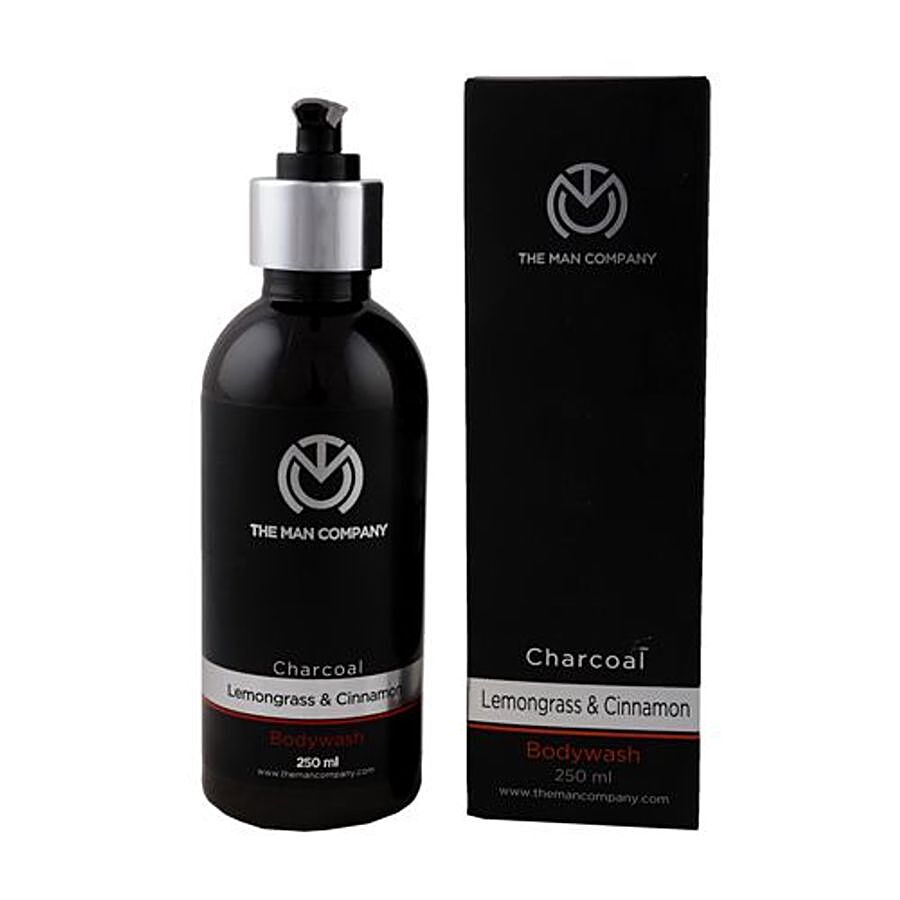 The Man Company Charcoal Body Wash with Lemongrass & Cinnamon Essential Oils