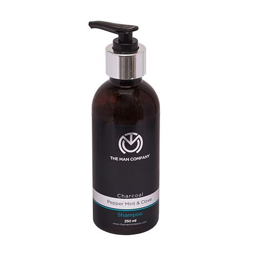 The Man Company Charcoal Shampoo with Pepper Mint & Clove Essential Oils