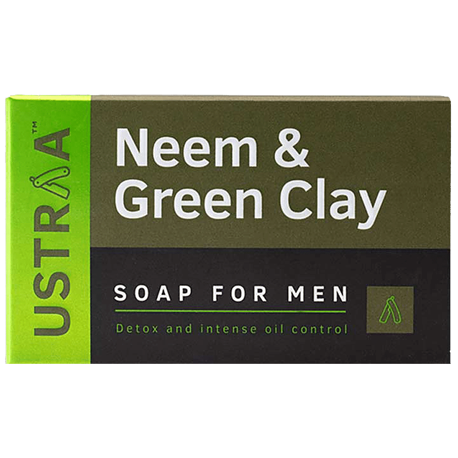 Ustraa Deo Soap For Men - Neem & Green Clay