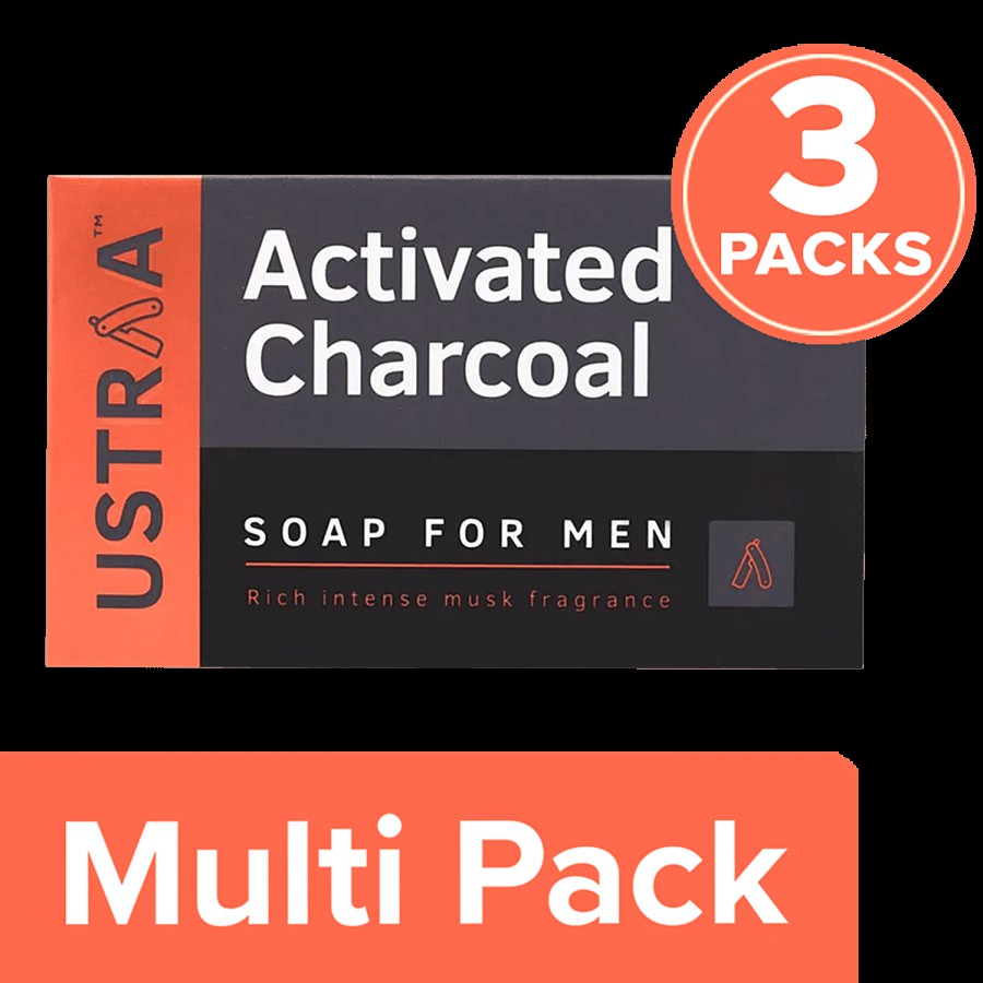 Ustraa Deo Soap For Men With Activated Charcoal