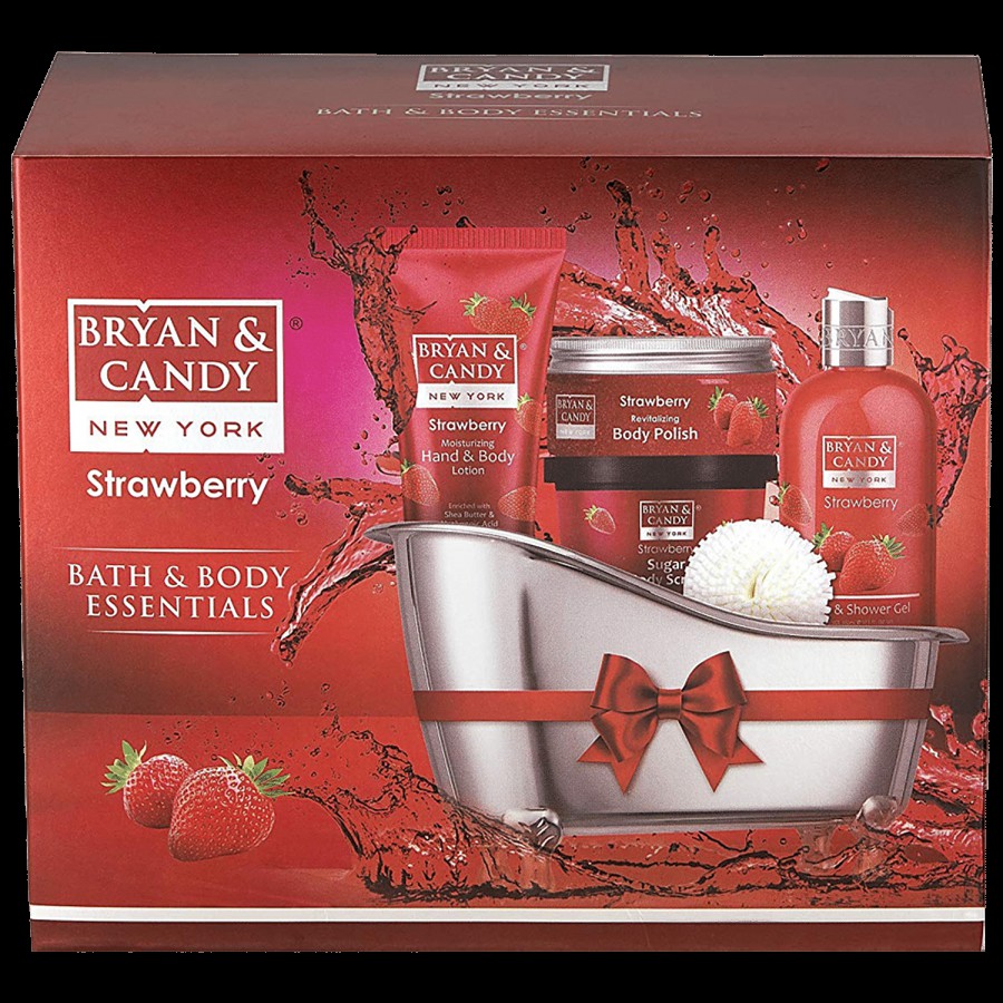 Bryan & Candy  Bath Tub Gift Set - Strawberry