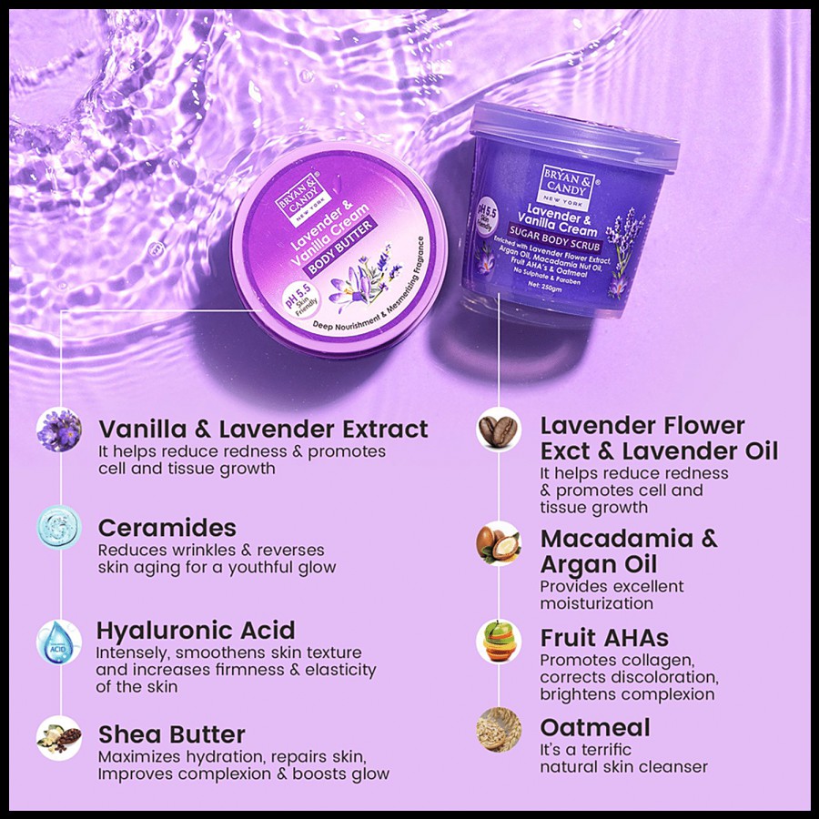 Bryan & Candy  Body Polishing Kit - Lavender & Vanilla Cream