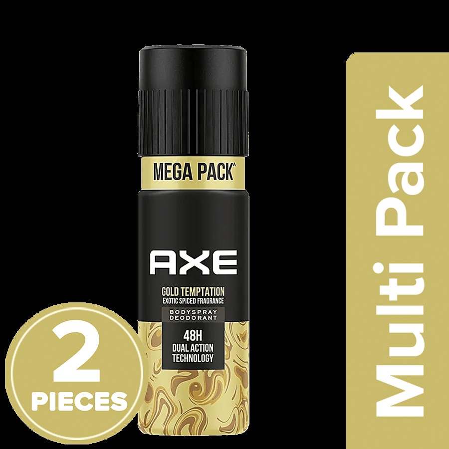 Axe Gold Temptation Body Spray Deodorant - Exotic Spiced Fragrance