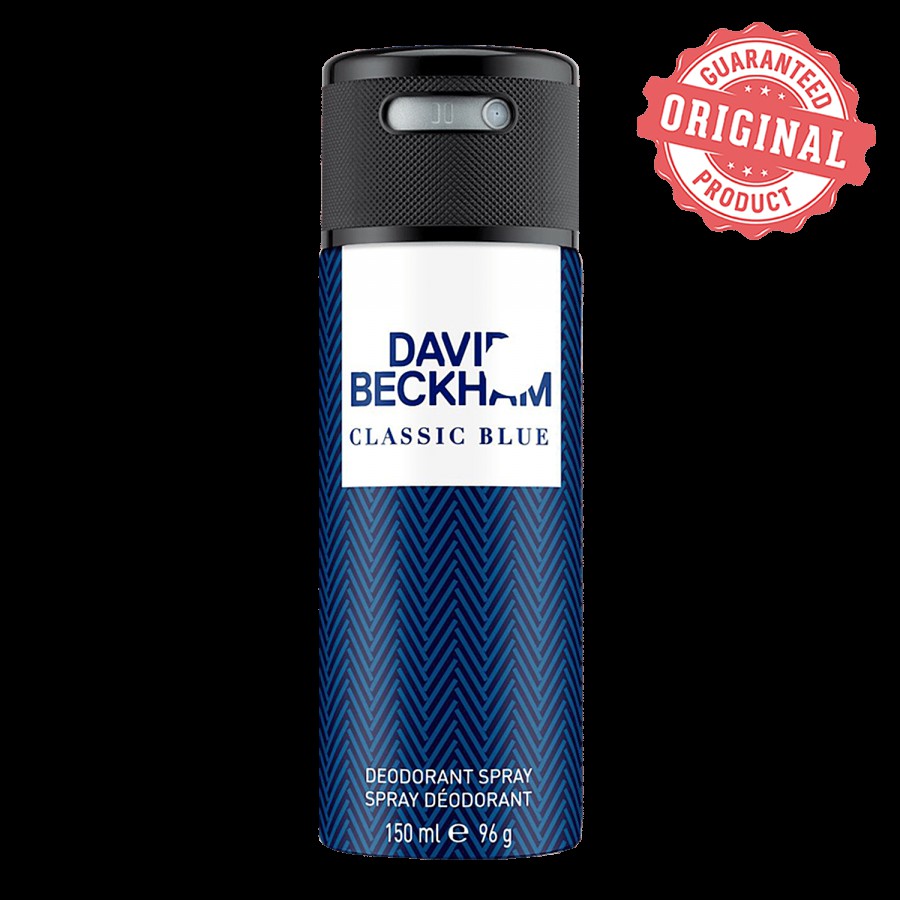 David Beckham Classic Blue Deodorant Spray - For Men