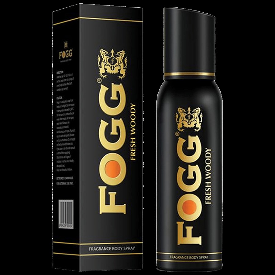 Fogg  Black Series Fresh Woody Perfume Body Spray For Men - Long Lasting & No Gas Deodorant