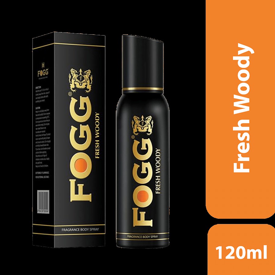 Fogg  Black Series Fresh Woody Perfume Body Spray For Men - Long Lasting & No Gas Deodorant