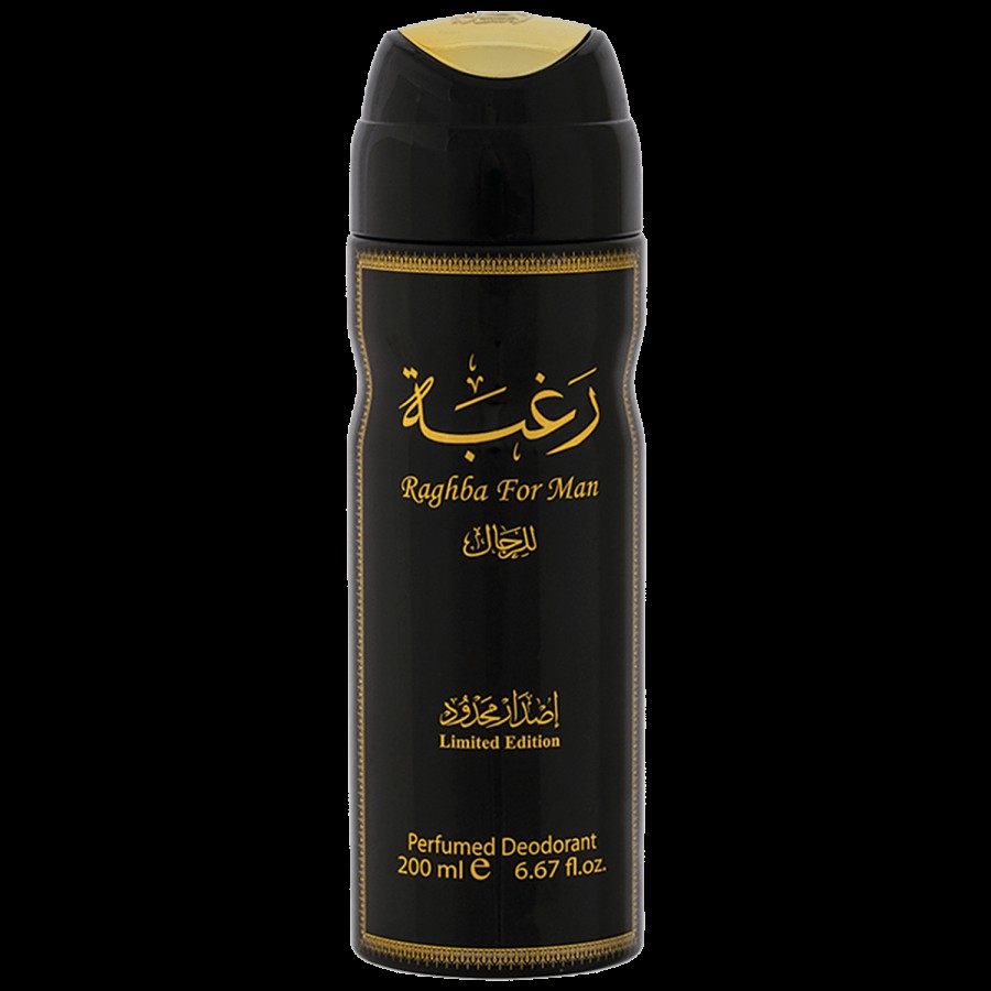 Lattafa Raghba Black Edition Deodorant - Imported