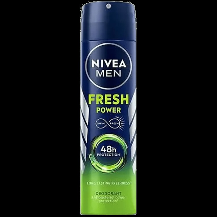 NIVEA Fresh Power Men Deodorant - 48h Long Lasting Freshness With Fresh Musk Scent