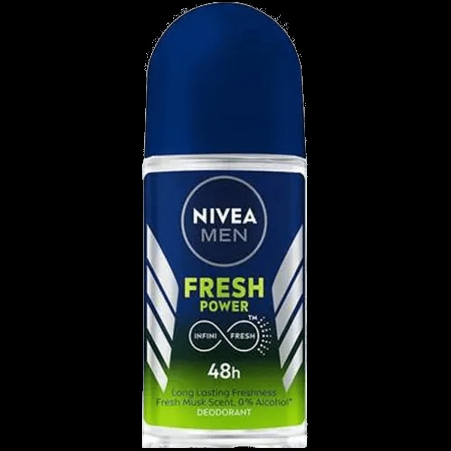 NIVEA Fresh Power Roll On Deodorant - With Musk Scent