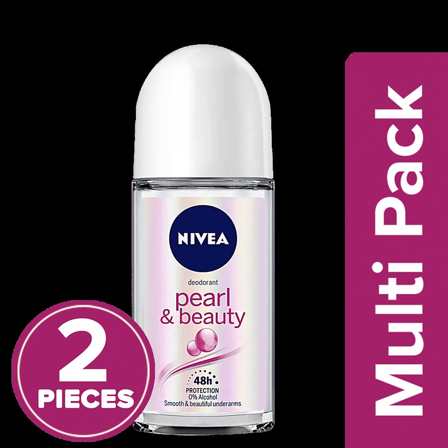 NIVEA Pearl & Beauty Women Deodorant Roll-On - For Smooth & Beautiful Underarms