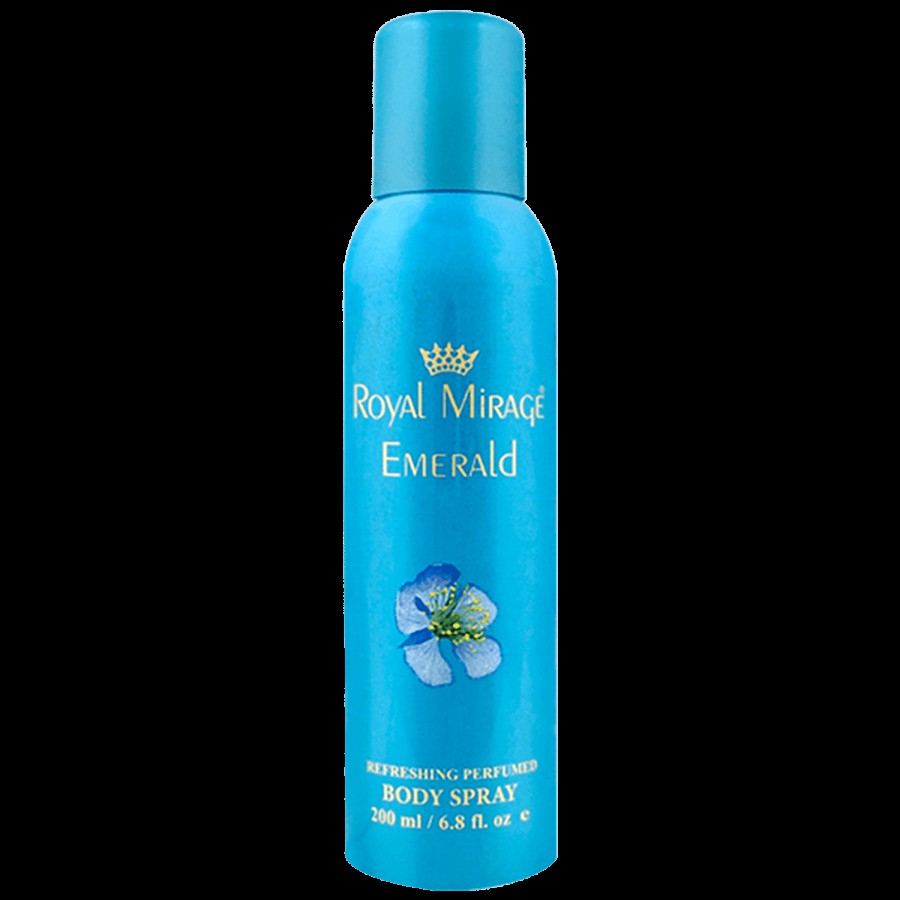 Royal Mirage Emerald Deodorant Perfumed Body Spray - Provides Long-Lasting Fragrance