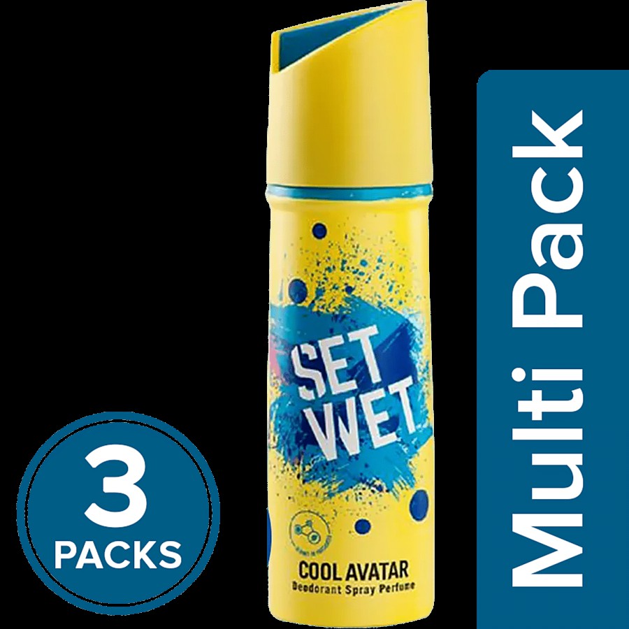 Set Wet Cool Avatar Deodorant Spray Perfume