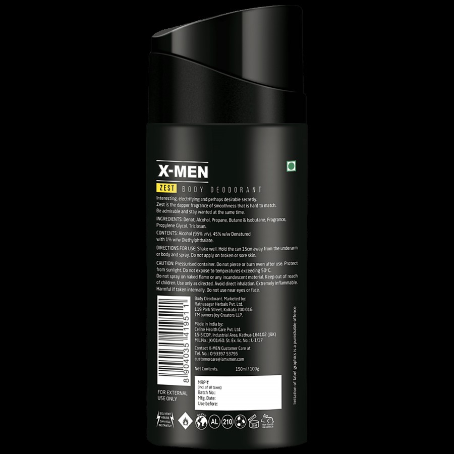 X-MEN Zest Body Deodorant