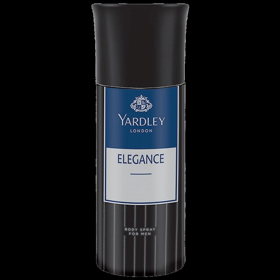 Yardley London Elegance Body Spray for Men| Sophisticated Spicy Notes