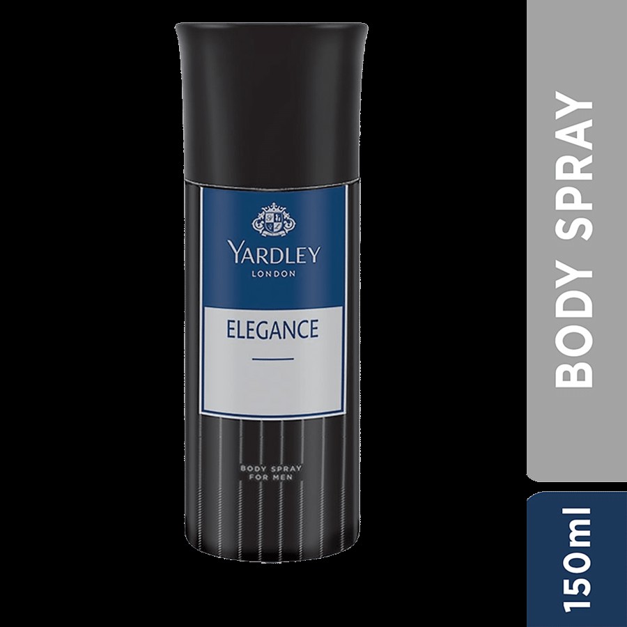 Yardley London Elegance Body Spray for Men| Sophisticated Spicy Notes