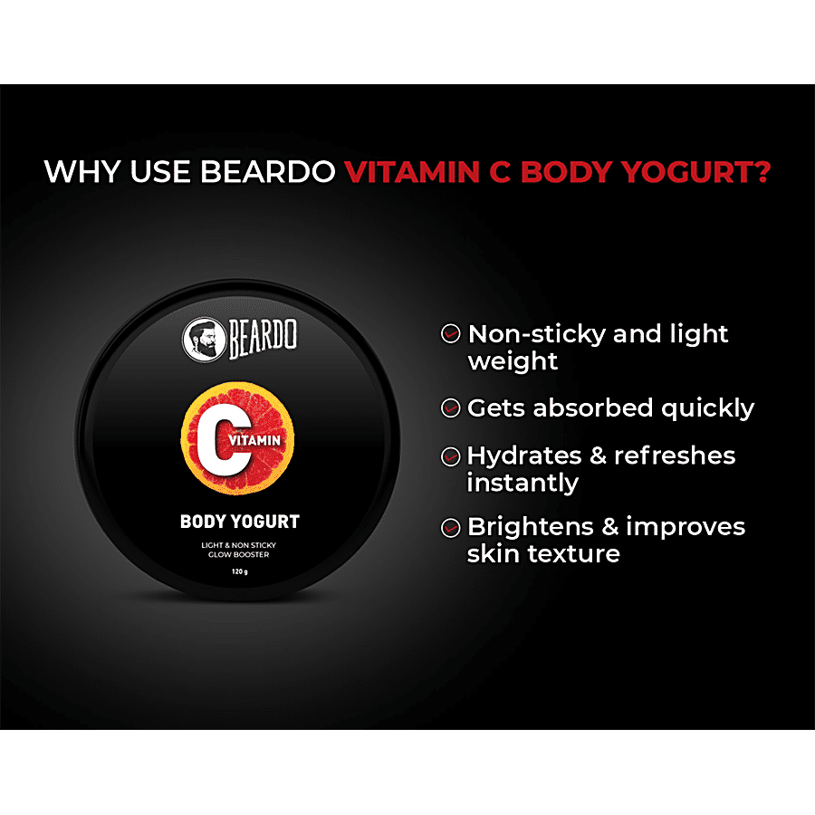 Beardo Vitamin C Body Yogurt - Light & Non-Sticky Moisturizer