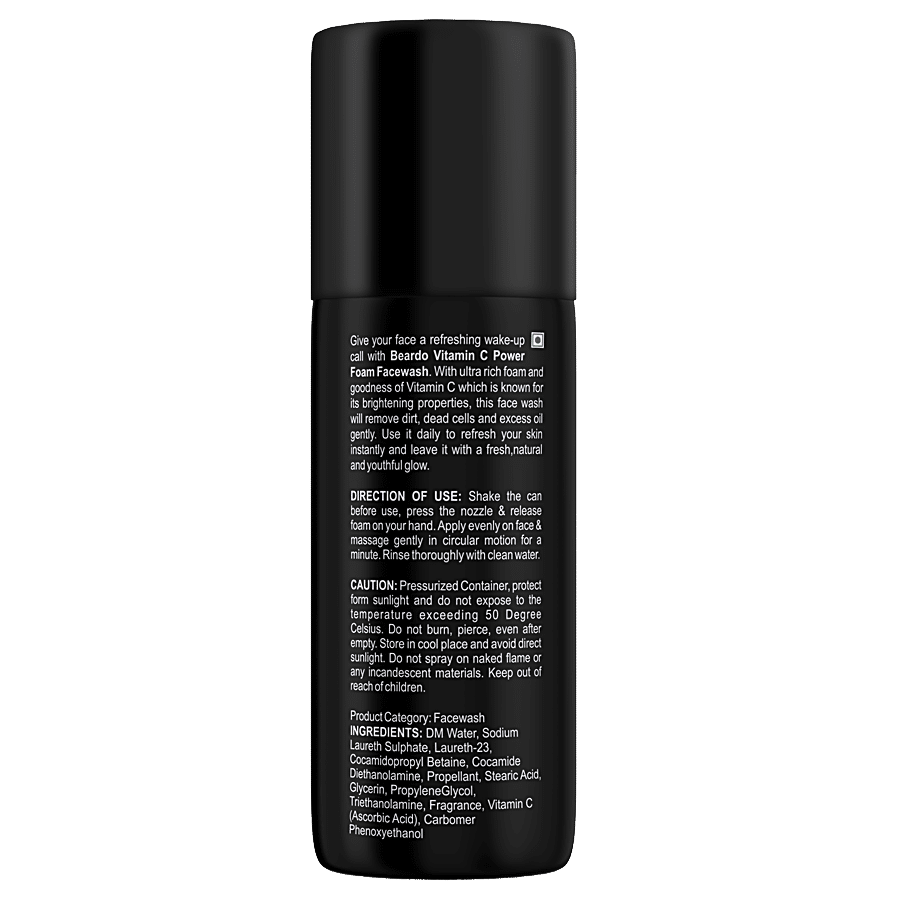 Beardo Vitamin C Power Foam Face Wash - Skin Brightening