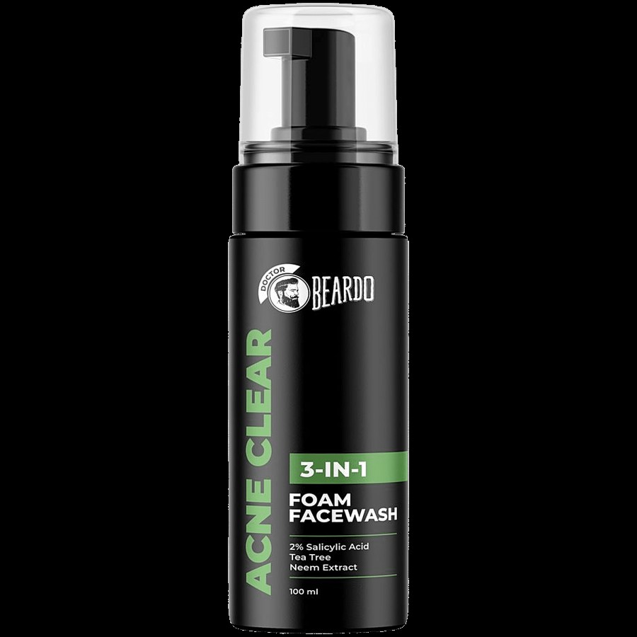 Beardo Acne Clear 3-In-1 Foam Facewash