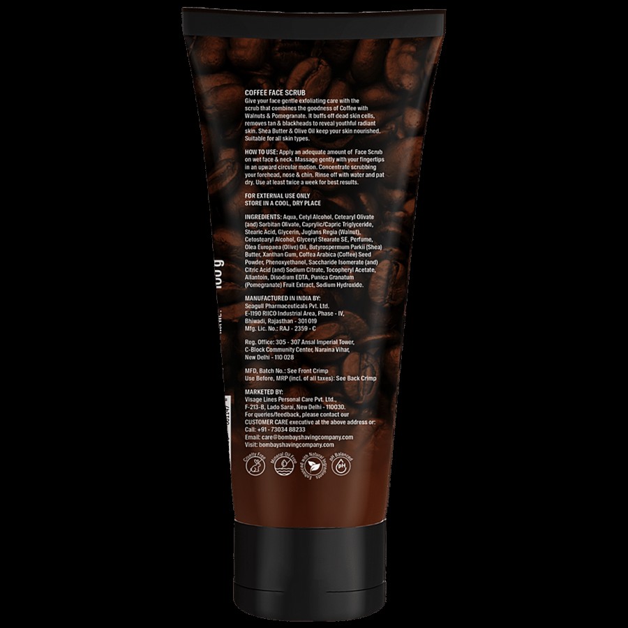 Bombay Shaving Company Coffee Face Scrub - Fights Dirt & Impurities