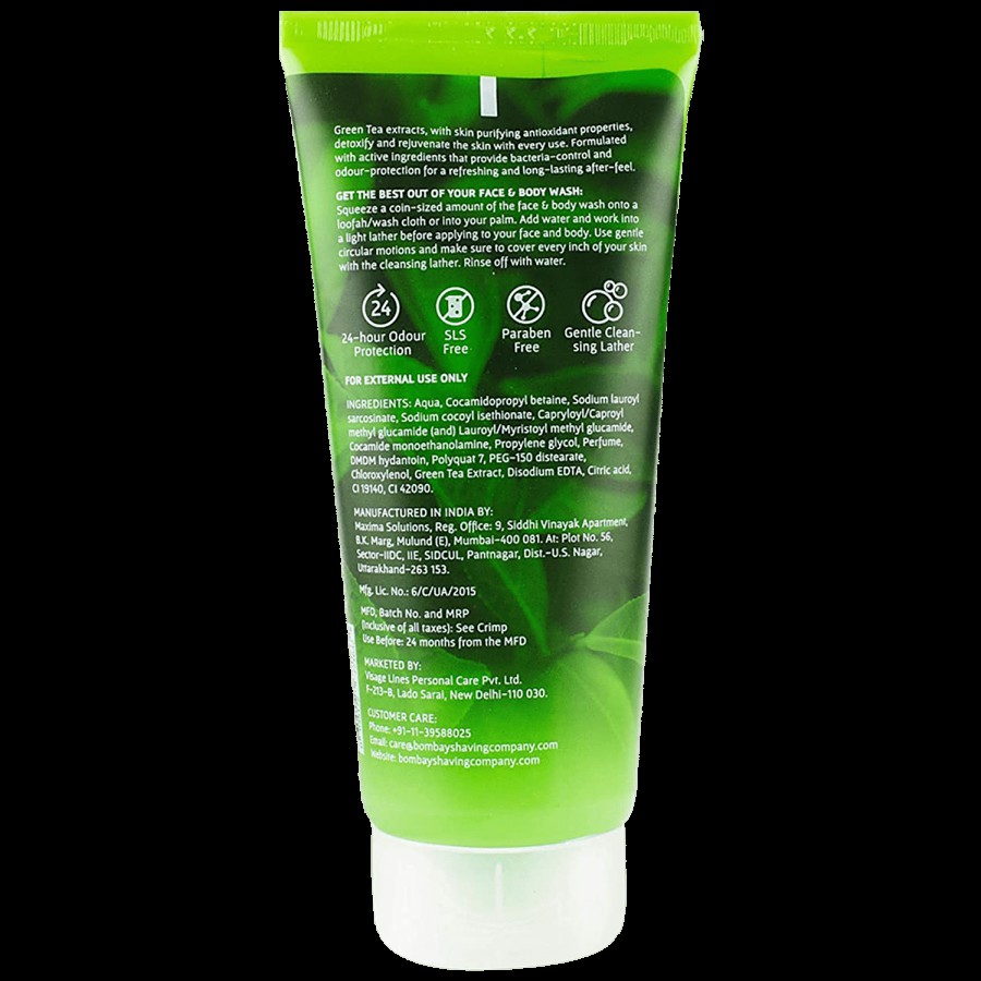 Bombay Shaving Company Purifying Face & Body Wash - Green Tea Extracts & Antioxidants For The Skin