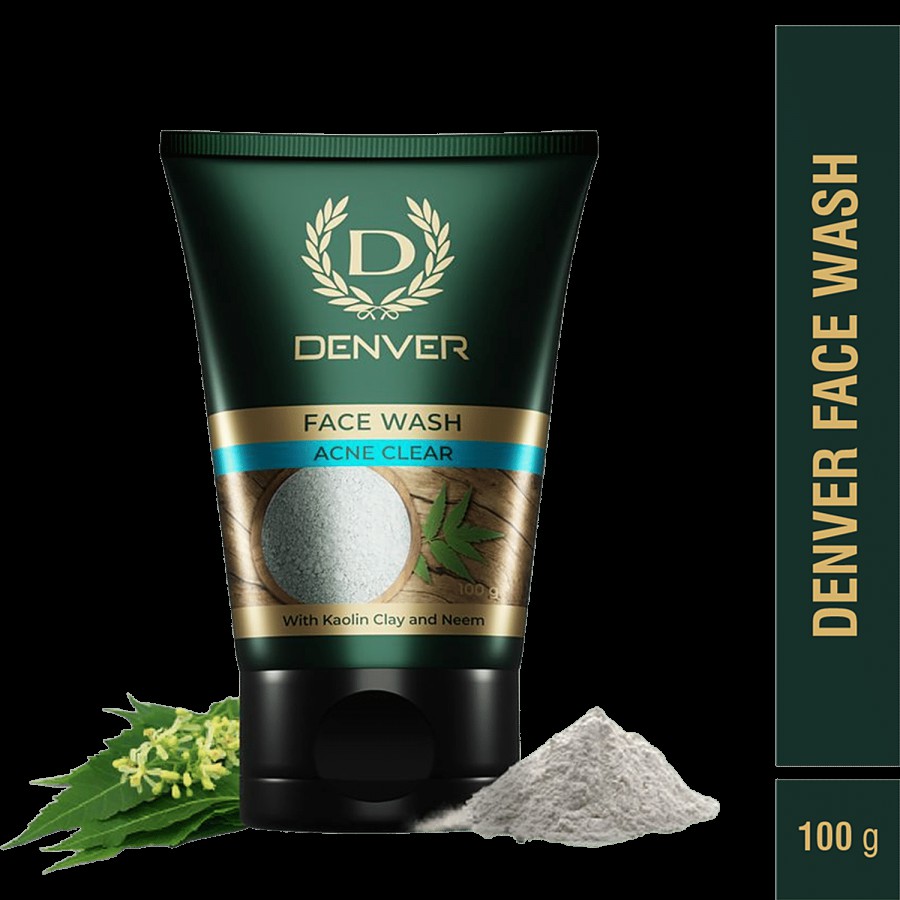 Denver Acne Clear Face Wash - With Kaolin Clay & Neem