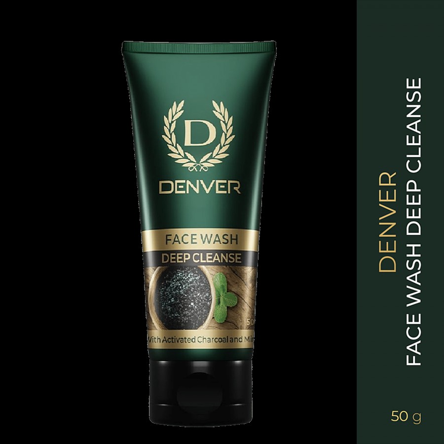 Denver Deep Cleanse Face Wash - With Activated Charcoal & Mint