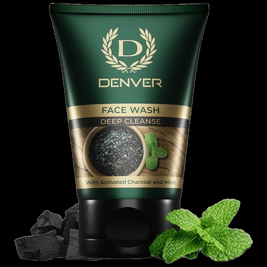 Denver Deep Cleanse Face Wash - With Activated Charcoal & Mint