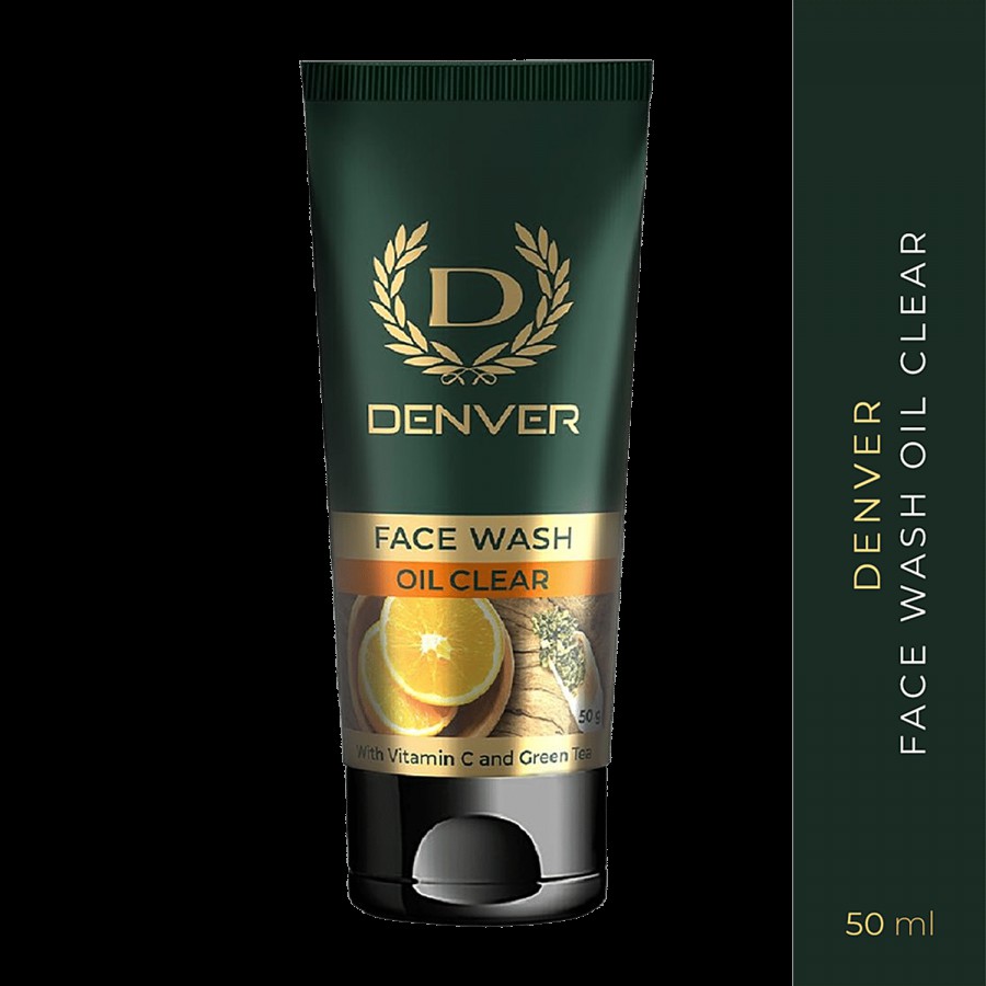 Denver Oil Clear Face Wash - With Vitamin C & Green Tea