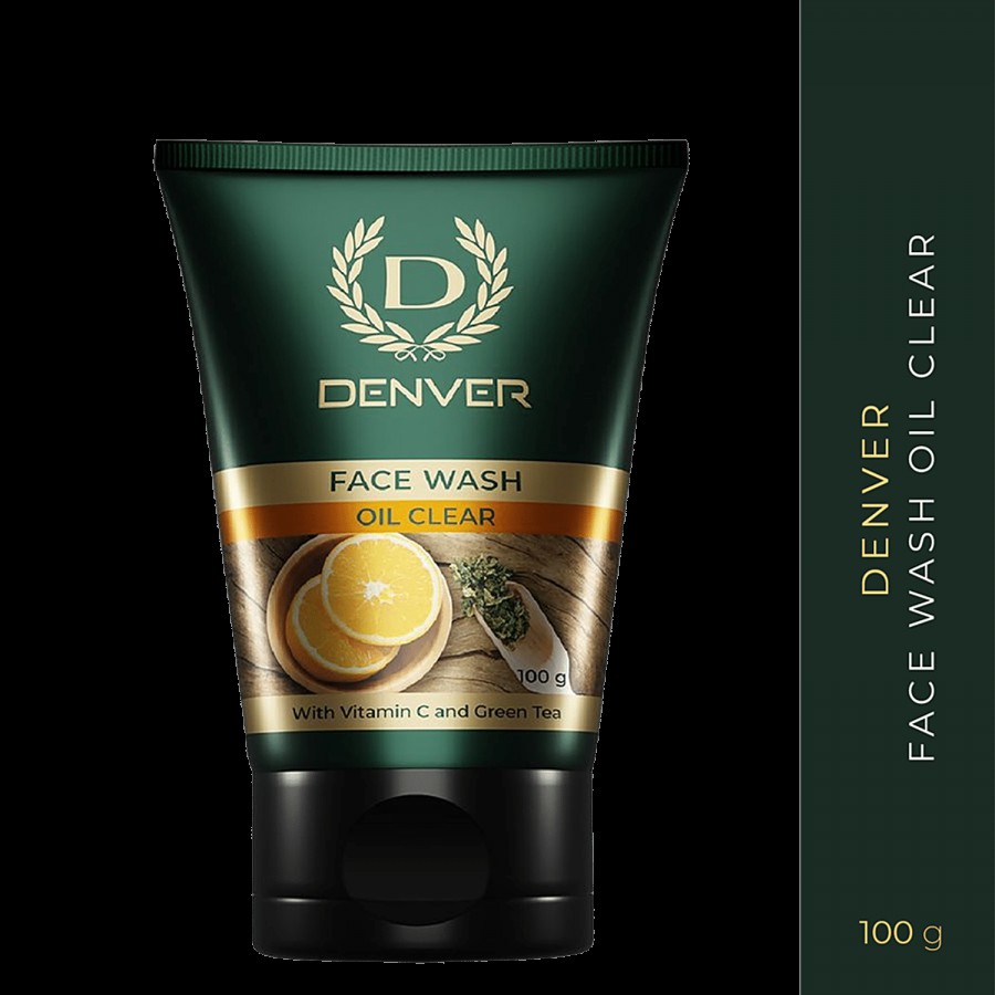 Denver Oil Clear Face Wash - With Vitamin C & Green Tea