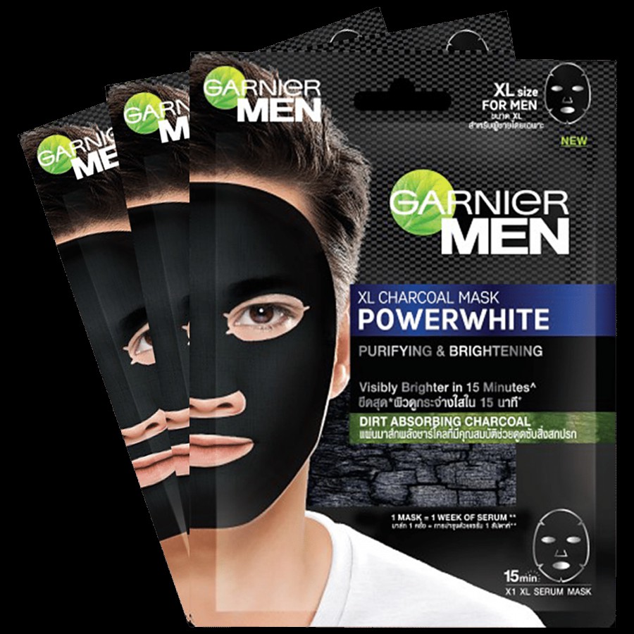 Garnier Men Garnier Men PowerWhite XL Charcoal Mask for Men