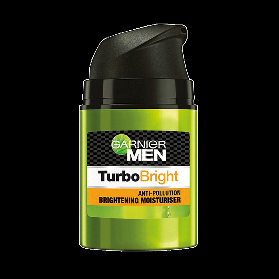 Garnier Men Turbo Bright Anti-Pollution Brightening Moisturiser - Rich In Lemon & Green Tea