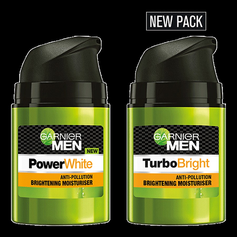 Garnier Men Turbo Bright Anti-Pollution Brightening Moisturiser - Rich In Lemon & Green Tea