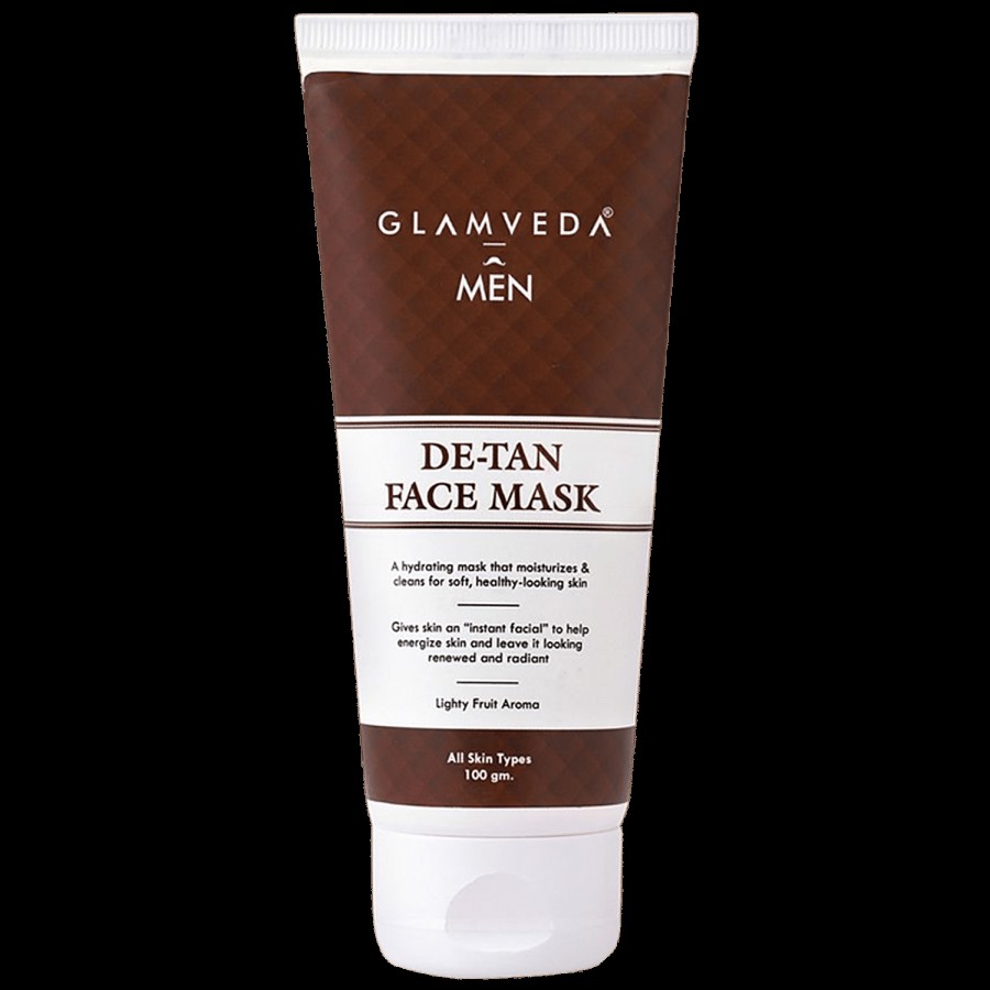 Glamveda Men De-Tan Face Mask - Lighty Fruit Aroma