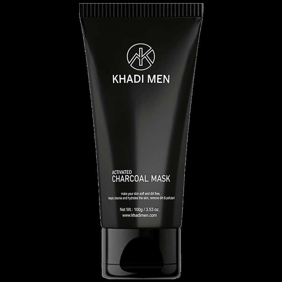 Khadi Men Activated Charcoal Mask - Removes Dirt