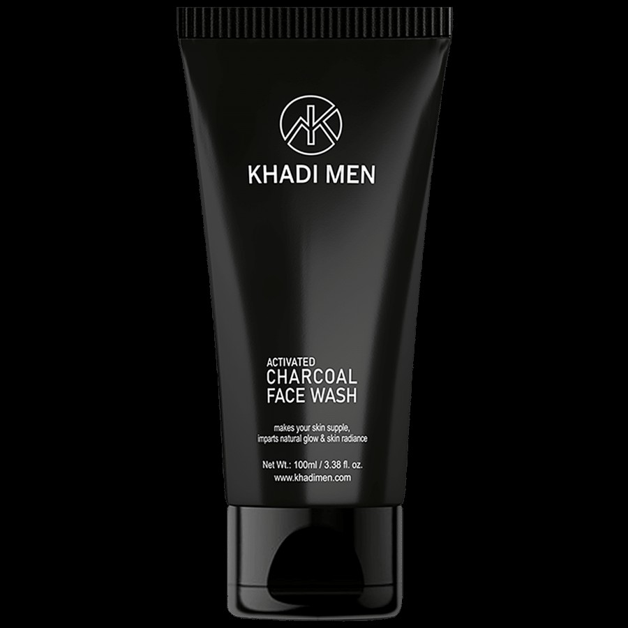 Khadi Men Charcoal Face Wash - Detoxifies The Skin