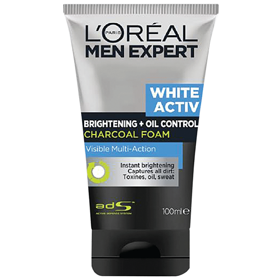 L'OREAL PARIS Men Expert White Activ Charcoal Brightening Foam Facewash