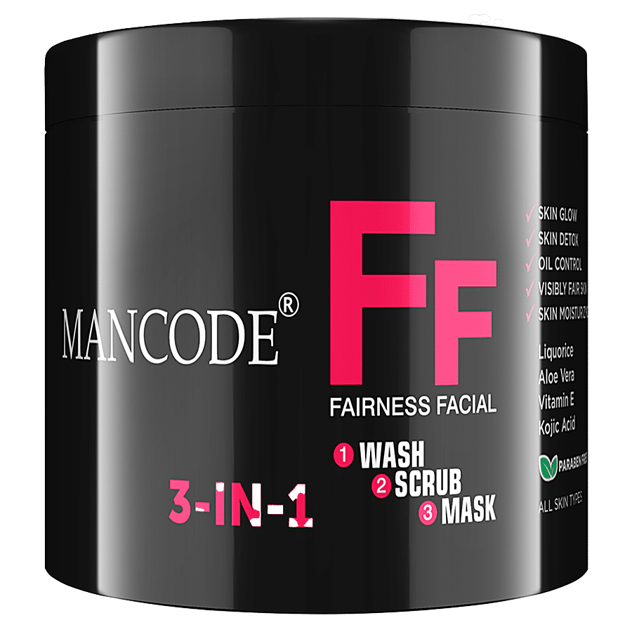 Mancode 3 In 1 Fairness Cream - Wash