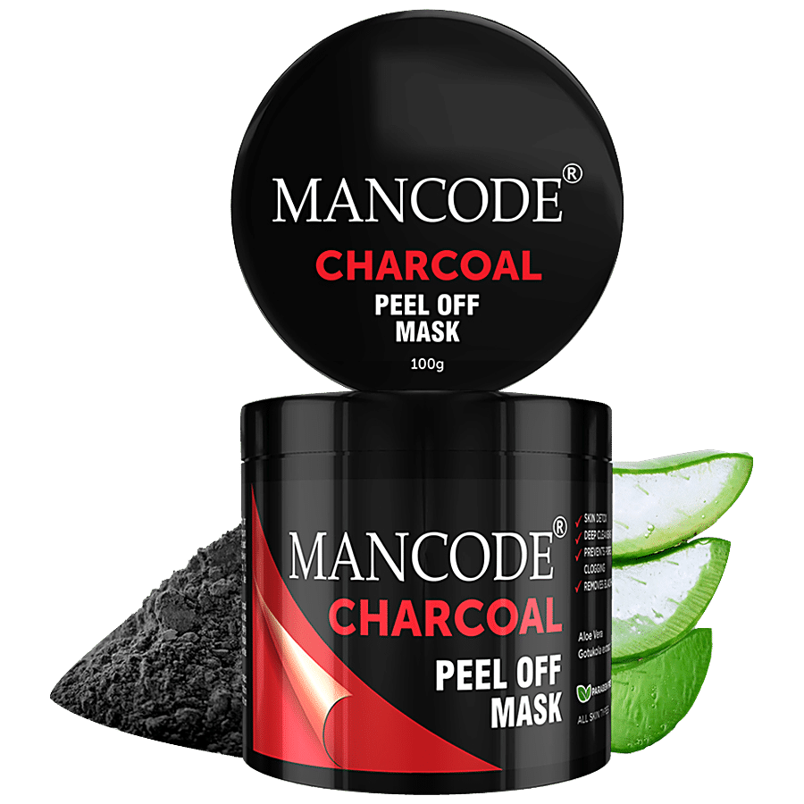 Mancode Charcoal Peel Off Face Mask - Skin Detox