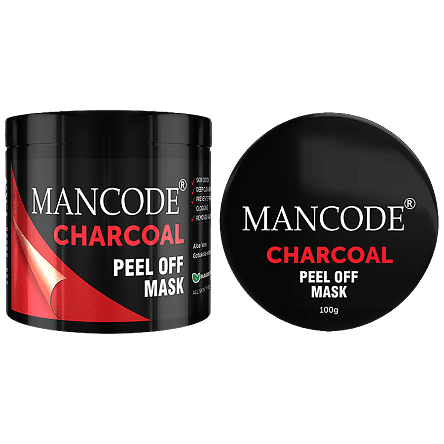 Mancode Charcoal Peel Off Face Mask - Skin Detox