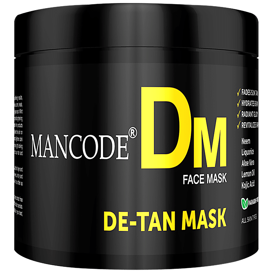 Mancode De-Tan Face Mask - With Aloe Vera