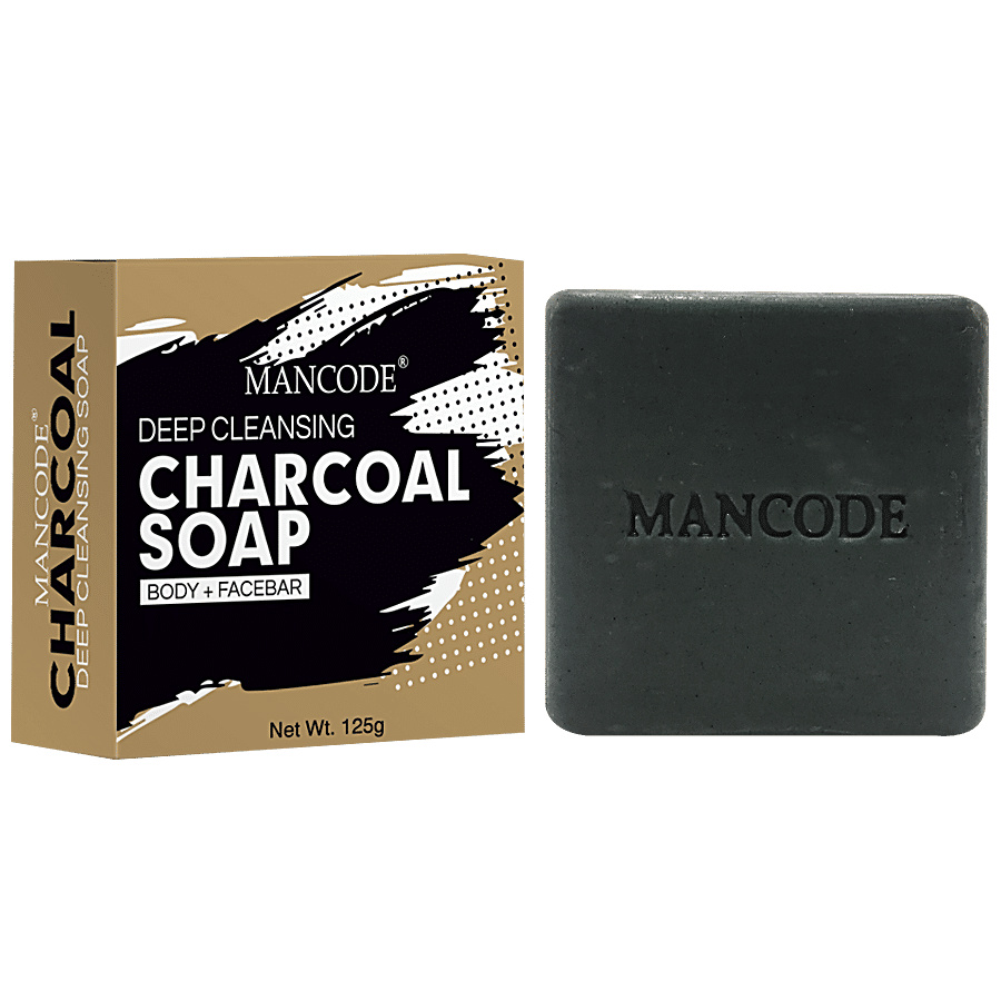 Mancode Deep Cleansing Charcoal Soap - With Natural Ingredients