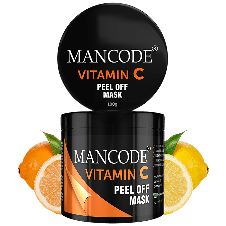 Mancode Vitamin C Peel Off Face Mask - Deep Cleansing