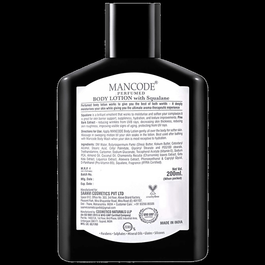 Mancode Aqua Perfumed Body Lotion - With Squalane