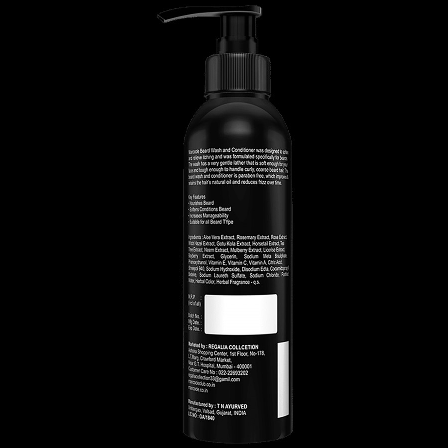 Mancode Beard Wash & Conditioner - Removes Oil